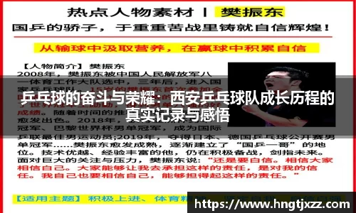 乒乓球的奋斗与荣耀:西安乒乓球队成长历程的真实记录与感悟